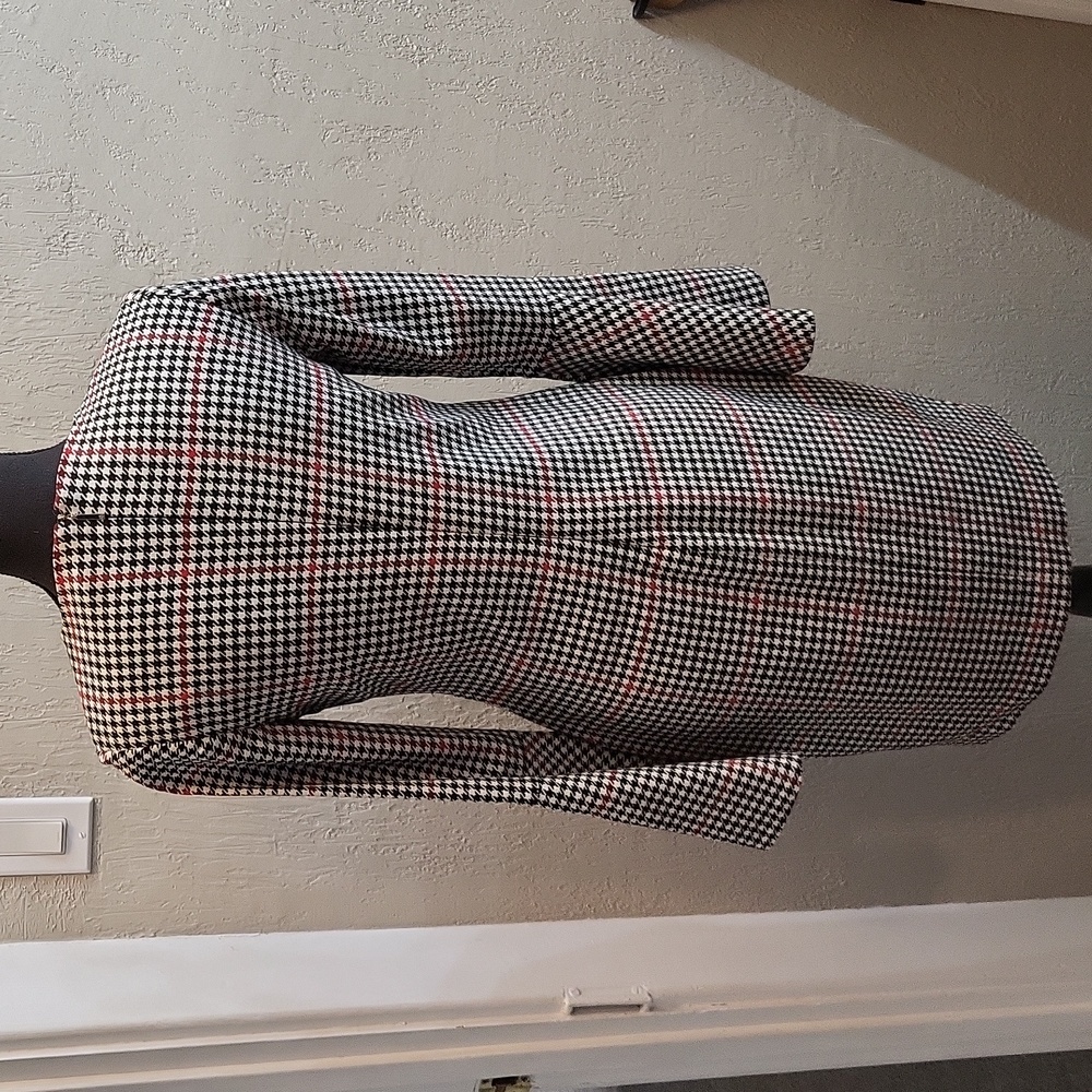 Lauren Ralph Lauren Windowpane Houndstooth Dress with Bell Sleeve - Picture 7 of 11